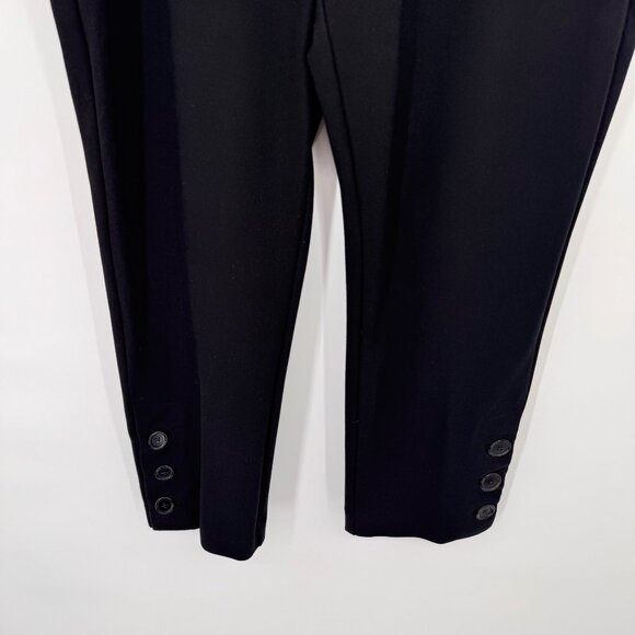 Chicos 2.5 Womens Black Pull-On Ankle Pants Button Detail Size 14 - Picture 9 of 14